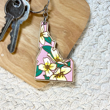 Load image into Gallery viewer, Idaho hand painted Syringa Keychain