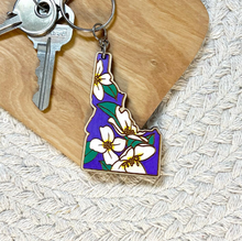 Load image into Gallery viewer, Idaho hand painted Syringa Keychain