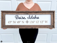 Load image into Gallery viewer, Large Coordinate Sign - Customized to Order