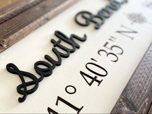 Load image into Gallery viewer, Large Coordinate Sign - Customized to Order